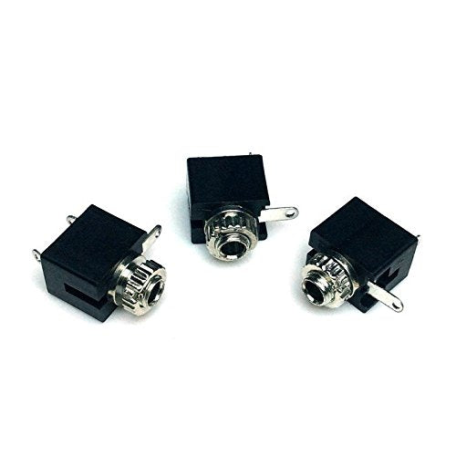 2.5mm Mono TS Female Socket with Switch, Panel Mount Solder Audio Jack, 4 Pack