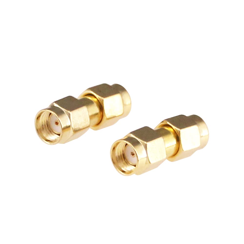 RFaha 6pcs Antenna Adapter RPSMA Male to RP-SMA Male Connector Splitter Converter for Wi-Fi Antenna Radio FPV Drone(F11-6)
