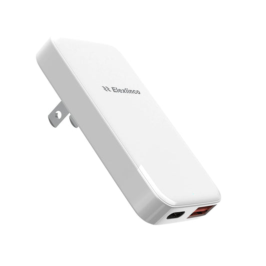 USB Wall Charger, USB C Fast Charger, Elexlinco Dual USB Wall Charger with Apple 20W Charge and QC 3.0 18W USB-A,USB C Wall Adapter for Apple 14 13 12