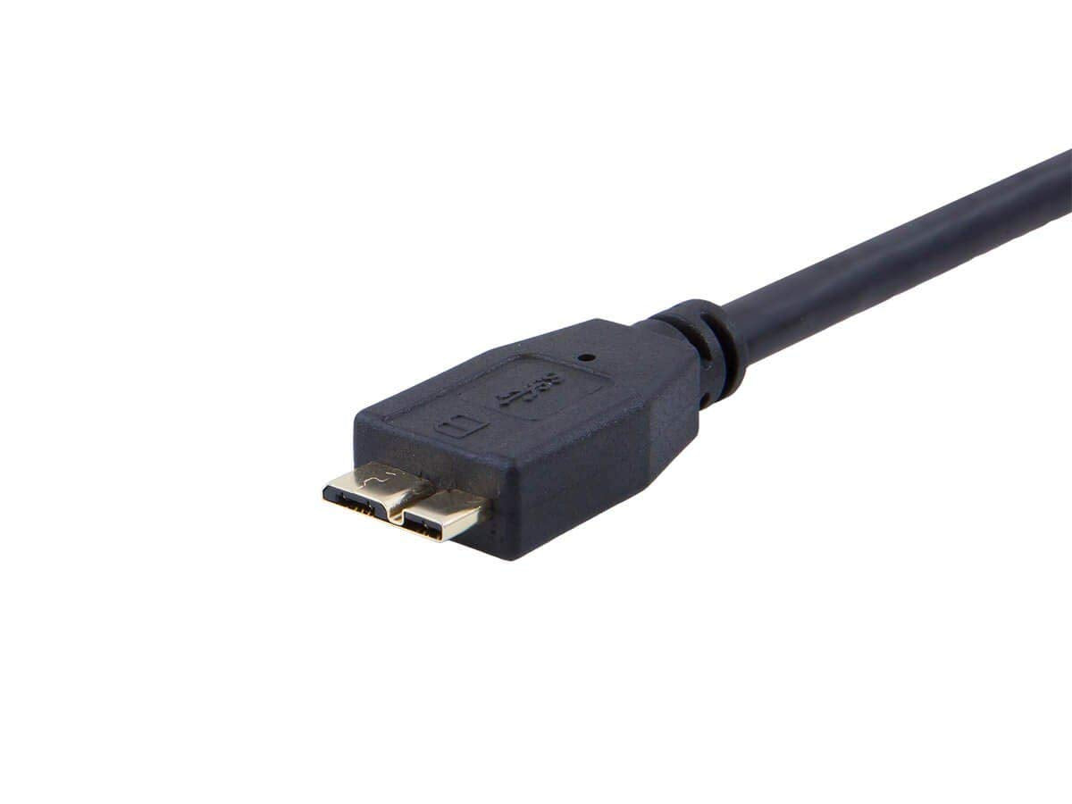 Monoprice USB 3.0 Type-A to Micro Type-B Cable - 5-Pin, Male to Male, 1.5 Feet, Black - Select Series