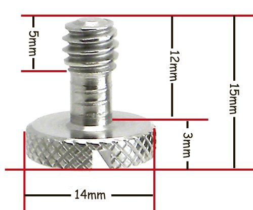 Steel Screws 1/4" Tripod Quick Release QR Plate Camera Flathead Slot Stainless SS ideal for Manfrotto/Sachtler (20)