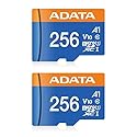 ADATA Premier microSDXC/SDHC UHS-I Class 10 Memory Card - 256GB - High-Speed, Reliable Storage - Smartphones, Tablets & Cameras - Includes SD Adapter
