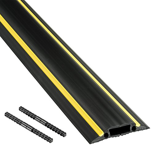 D-Line 30ft Floor Cord Cover, Made in USA Linkable Cable Protector, Hide Extension Cords, Protect Cords, Prevent Cable Trips, Cord Hider, Heavy Duty