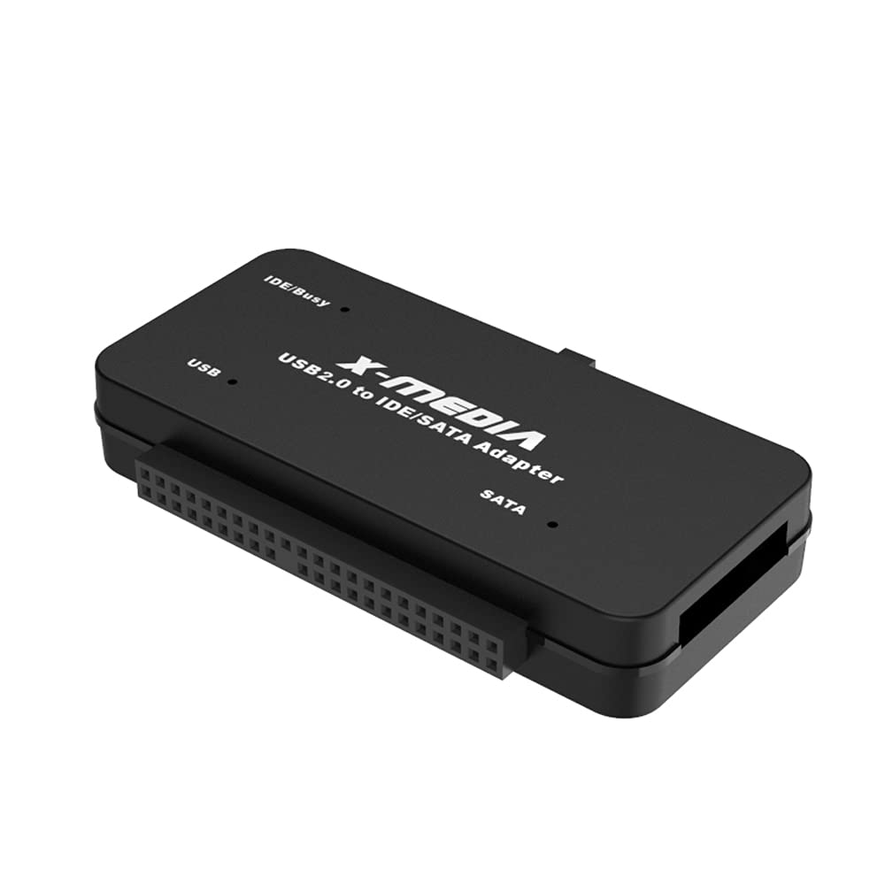 X-MEDIA XM-UB2235S USB 2.0 to IDE SATA Adapter Converter | External Hard Disk Reader/Adapter | Support 2.5/3.5-Inch HDD/SSD Hard Disk Drive