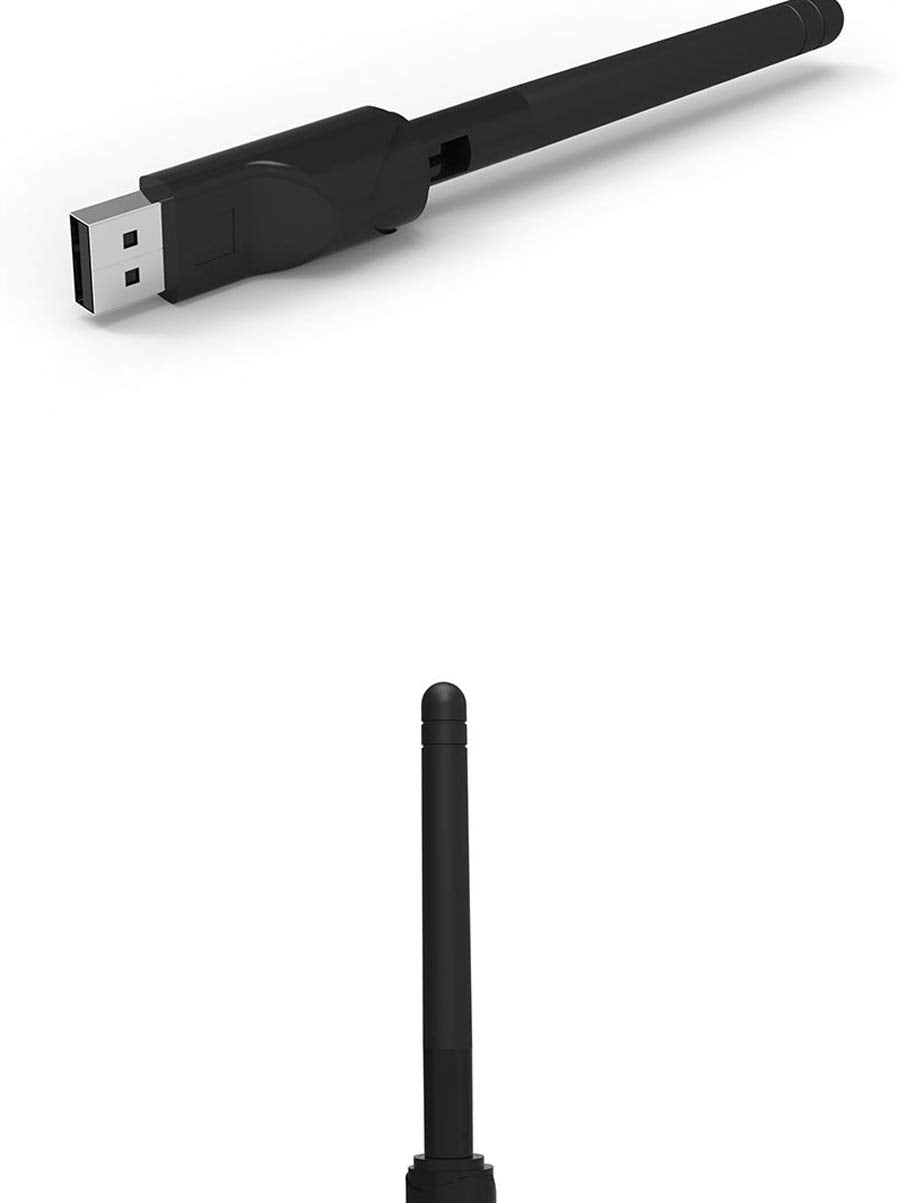 RT5370 USB 2.0 150mbps WiFi Wireless Network Card 802.11 B/g/n LAN Adapter with Rotatable Antenna Black-GOLDEN BLUE