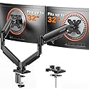 ErGear Dual Monitor Arm, Full Adjustable Monitor Mount for 13-32? Screens, Fast Install Computer Monitor Stand with Tool-Free VESA Mount, Max Load