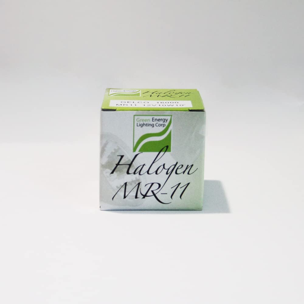 10-Pack Green Energy 10W 12V MR11 Halogen Lamp SPOT GU4 Base (Open Face)