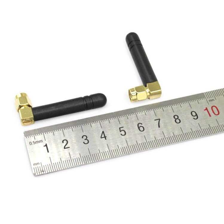 Mini Dual Band WiFi 6 2.4GHz 5GHz 5.8GHz MIMO 802.11 b/g/n/ac/ax RP-SMA Male Right Angle Antenna for FPV WiFi Bluetooth USB Adapter 6E PCIe Card Mini
