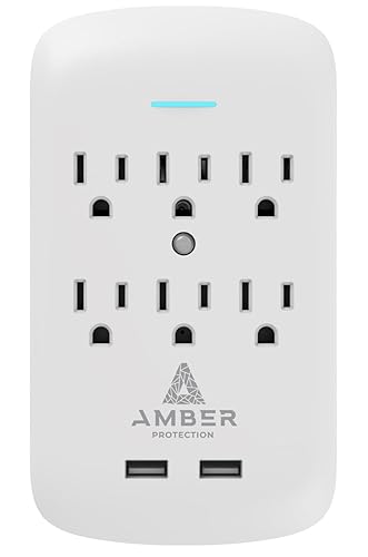 Amber Protection 6-Outlet-Surge Surge Protector (2024)
