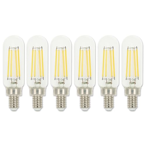 Westinghouse Lighting 5335020 5 Watt (60 Watt Equivalent) T8 Dimmable Clear Filament LED Light Bulb, Candelabra Base, 6 Pack