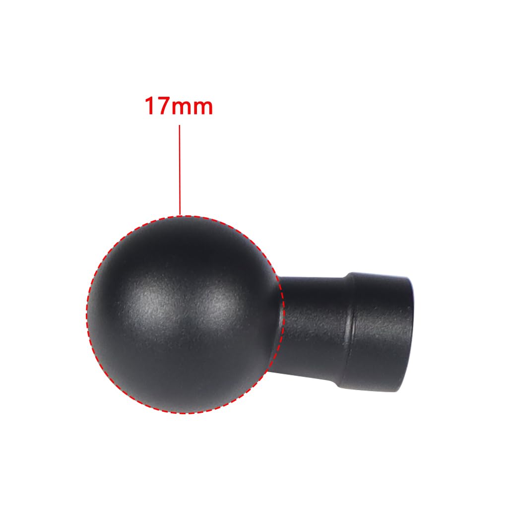 NovelGoal Aluminum 17MM Ball Head Mount 1/4" Screw Male/Female Adapter for Action Camera Phone Stand GPS Holder Bracket