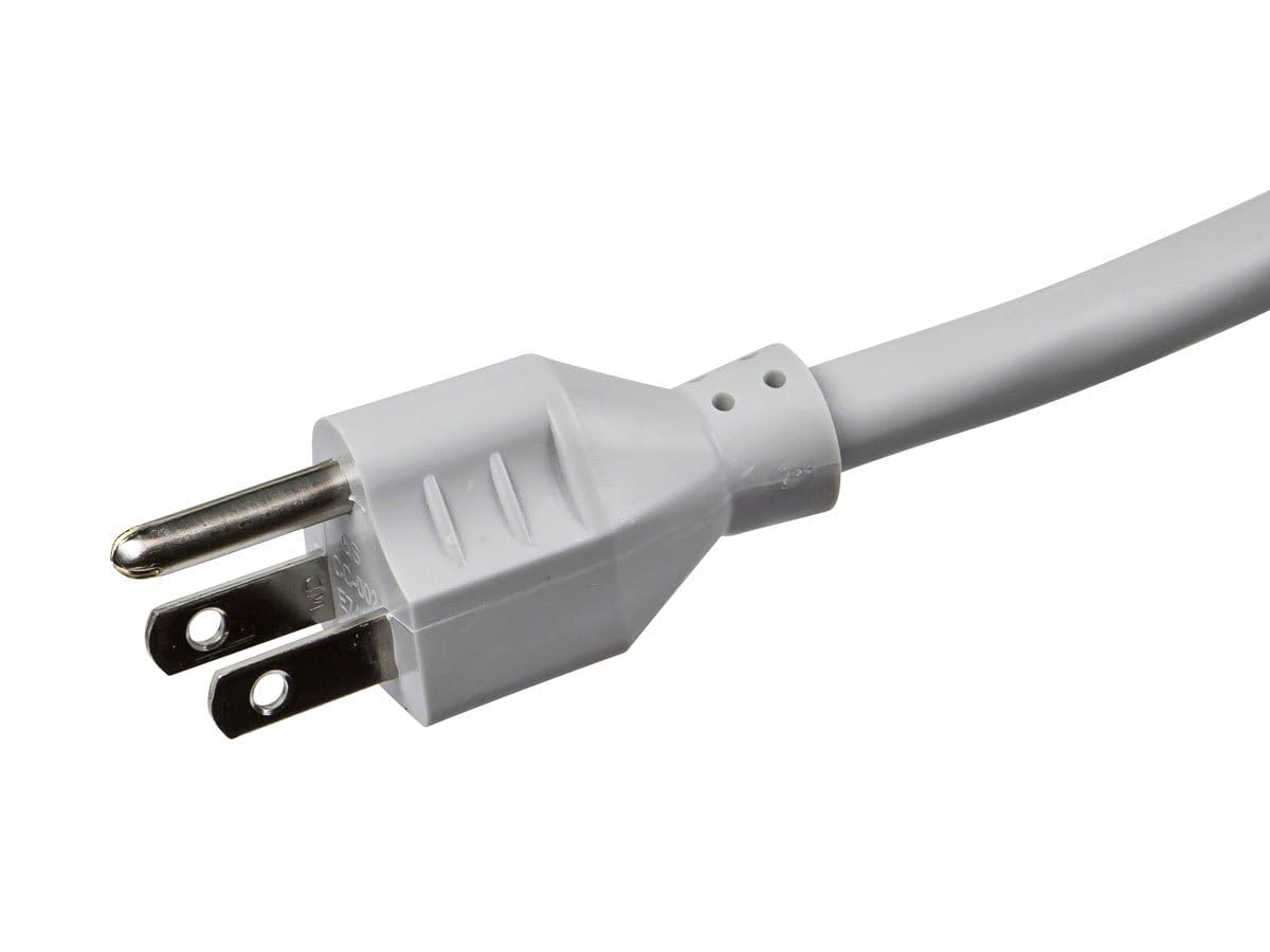 Monoprice 8 Outlet Rotating Surge Strip - UL Rated 2,160 Joules with Grounded and Protected Light Indicator, Gray