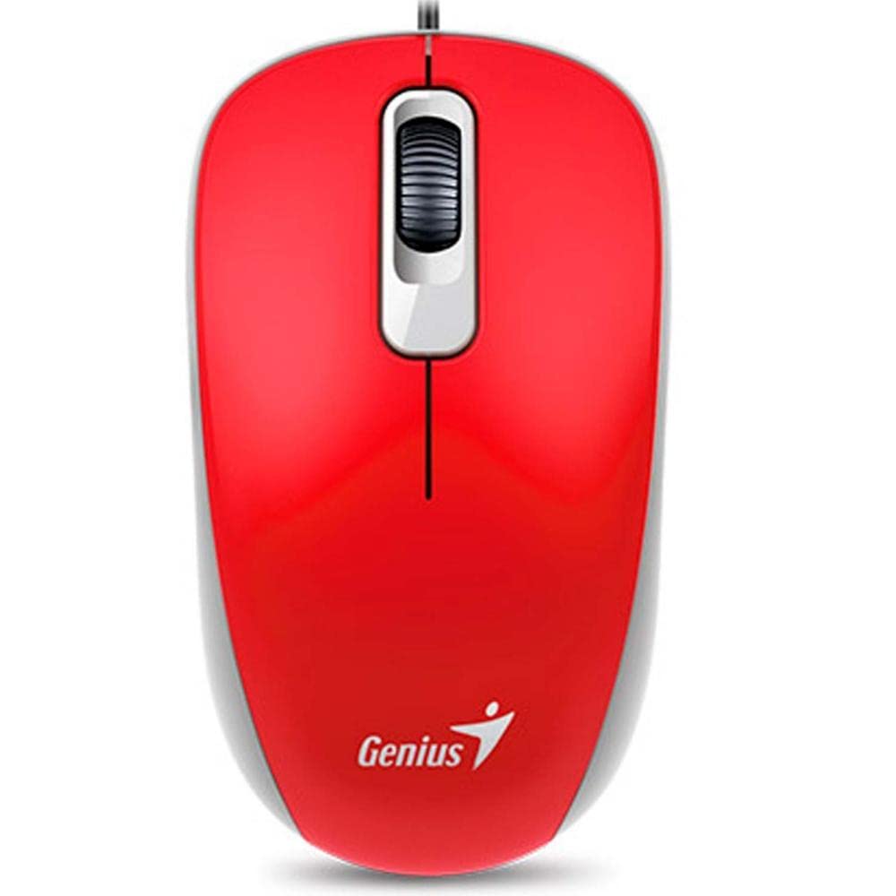 Genius DX-110 PC Mouse, PC/Mac, 2 Ways, Red, 31010116104