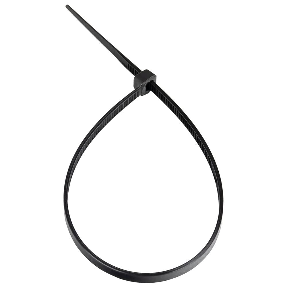 4-Inch Nylon Cable Ties, Black, 18 lbs, 100 Pack