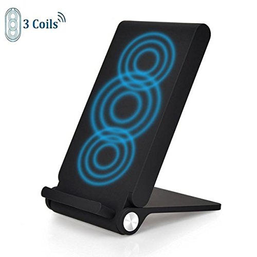 10W Fast Wireless Charger Folding Pad Stand 3-Coils Compatible With for iPhone 8 Plus X Xr XS Max - Samsung Galaxy S6 S7 S8 S9 S10 Plus, Note 8 9