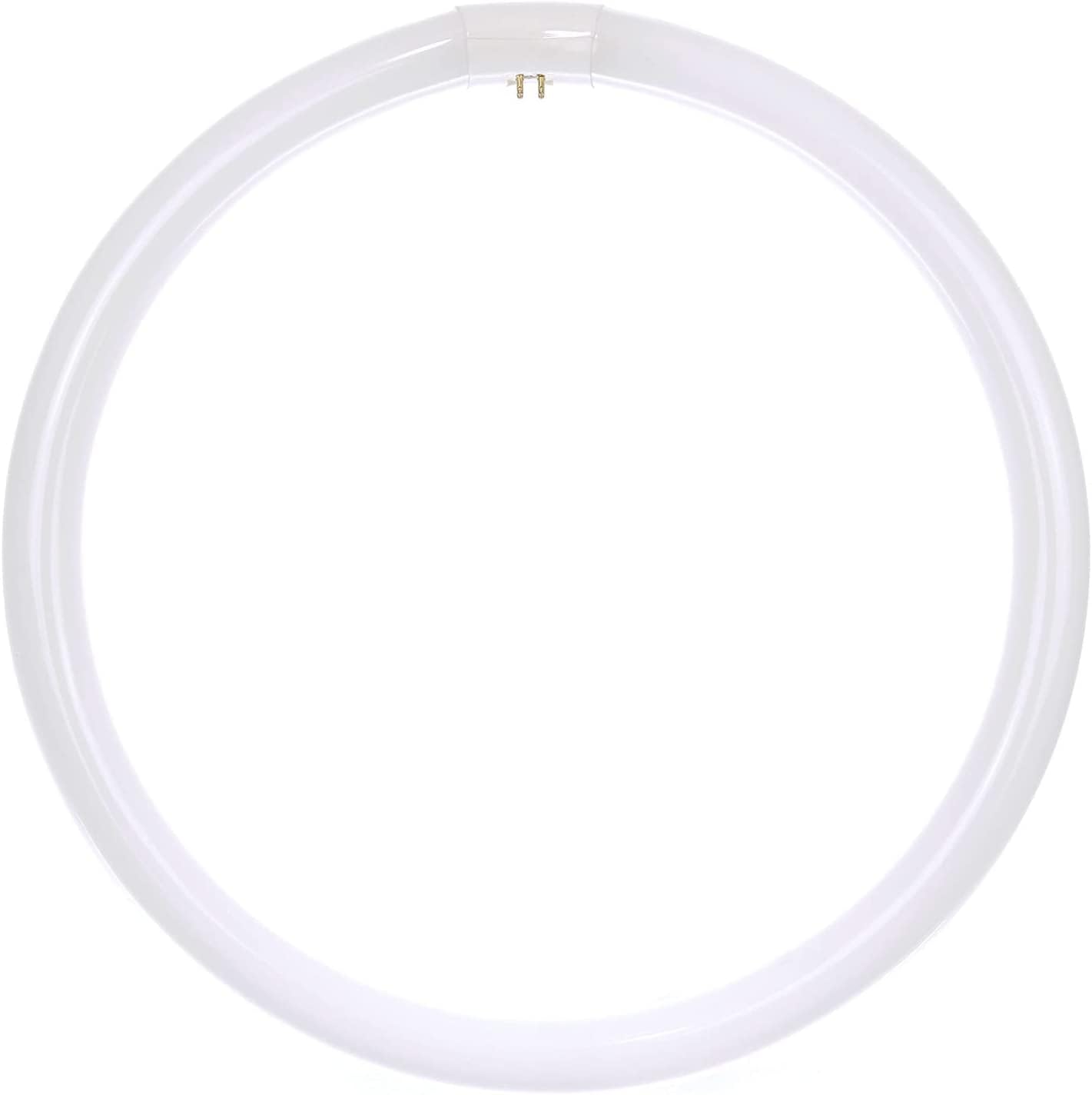 BULBMASTER FC16T9/CW 40 Watts 16 Inch Round Fluorescent T9 Circular Light Bulb, 4 pin Light Bulb Cool White 4100K, FC16T9 2600 Lumens G10Q 4-Pin Base