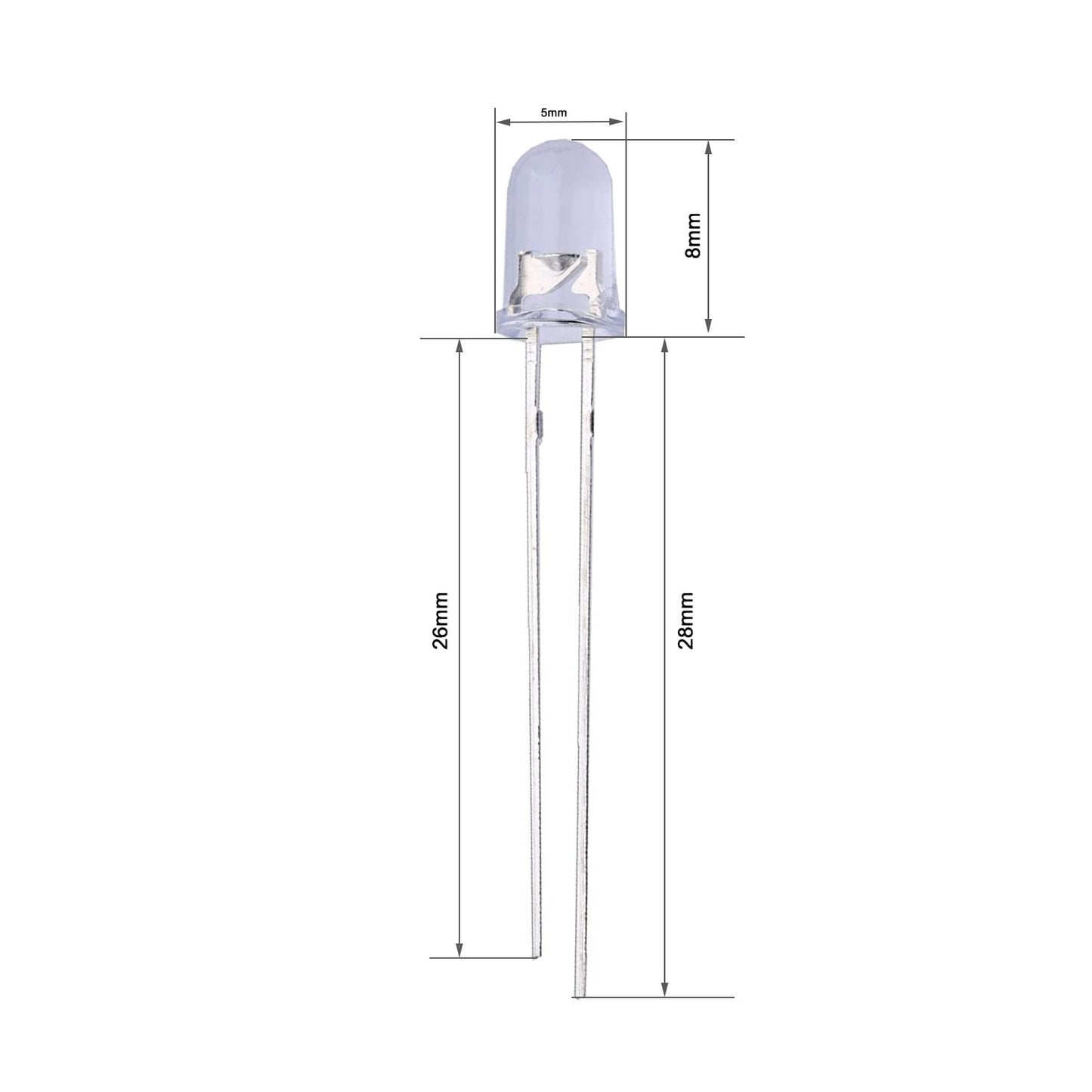 20pcs 5mm 365nm UV LED Ultra Violet led (20mA) JIATONG