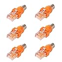Coliao 6pcs RF to RJ45 Converter Adapter, F Female to RJ45 Male Coaxial Barrel Coupler, Coaxial to Ethernet Adapter