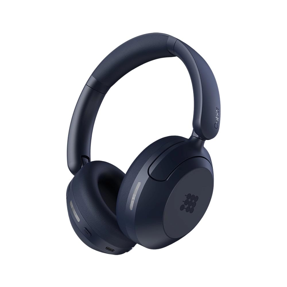 Cubitt Power Headphones with Hybrid ANC | Bluetooth 5.4 Over-Ear Headphones with 60H Playtime, 4 Mics, Auto-Pause, Transparency Mode, Low Latency…