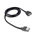 QINGRONG Car 4Pin Female to USB Female Adaptor Cable Media Central Unit USB Interface Adapter Compatible with Kia Elantra Hyundai Tucson
