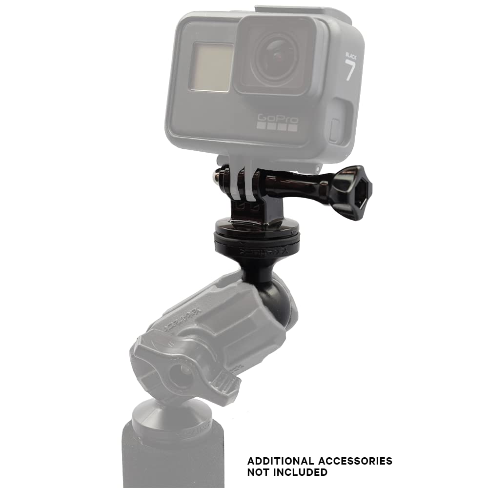 YakAttack Camera Ball | 1" Mounting Ball Compatible with 1/4"-20 Stud & GoPro Adaptors | Ideal for Action Cameras & DSLR Accessories | Yak Attack