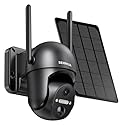 SEHMUA Solar Security Cameras Wireless Outdoor, 2K 360° View Battery Powered Outdoor Camera, WiFi Home Security with Spotlight Color Night Vision, PIR