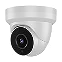Tennoz 8MP 4K IP PoE Turret Camera Outdoor, H.265 PoE IP Security Dome Camera with 80ft Night Vision, 2.8mm Lens, 105° Wide Angle, Built-in Mic, WDR