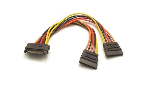 SATA 15 Pin Y Splitter 5 Wire Power Cable
