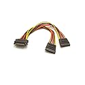 SATA 15 Pin Y Splitter 5 Wire Power Cable