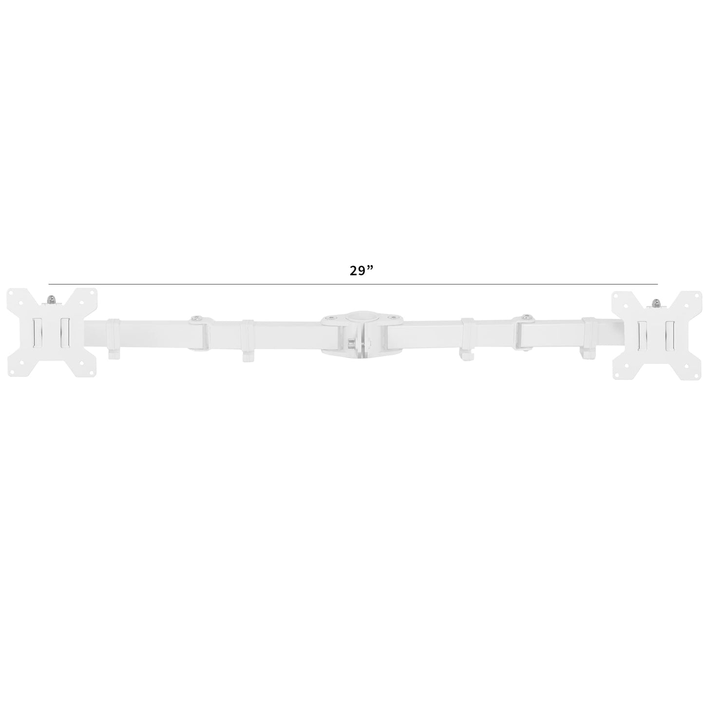 VIVO White Fully Adjustable Dual Monitor Arm for Desk Mount Stand, Double Monitor Arm for 2 Screens up to 27 inches, PT-SD-AM02AW