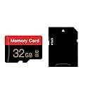 Micro Memory Card 32GB with Adapter, C10/U1/UHS-I/A1 TransFlash Card, TF Card for Camera, Smartphone, Tablet, Drone (Red 32GB)