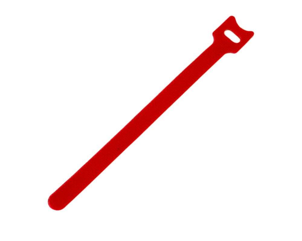 NavePoint 8 Inch Hook and Loop Reusable Strap Cable Cord Wire Ties 50 Pack Red
