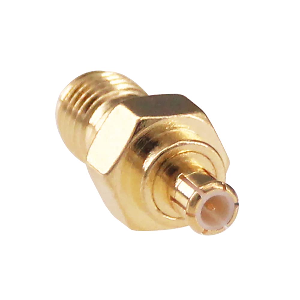 RFaha 3pcs SMA Female to MCX Male RF Coax Coaxial Connector Adapter for Antennas/Wireless LAN Devices/Coaxial Cable(F57-3)