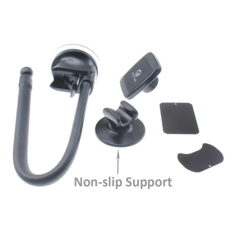 Car Mount Magnetic Holder Compatible with OnePlus 8 Pro/9,9 Pro/10 Pro/11,11R/12,12R, Dash Windshield Strong Grip Long Gooseneck Strong Magnets