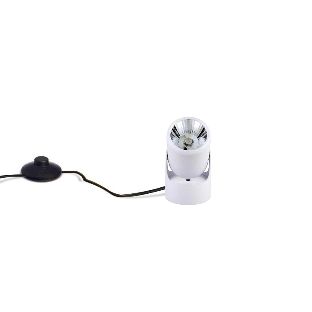Kiven LED Accent Uplight w/Foot Switch? Handheld Sized Portable Spot Light, White