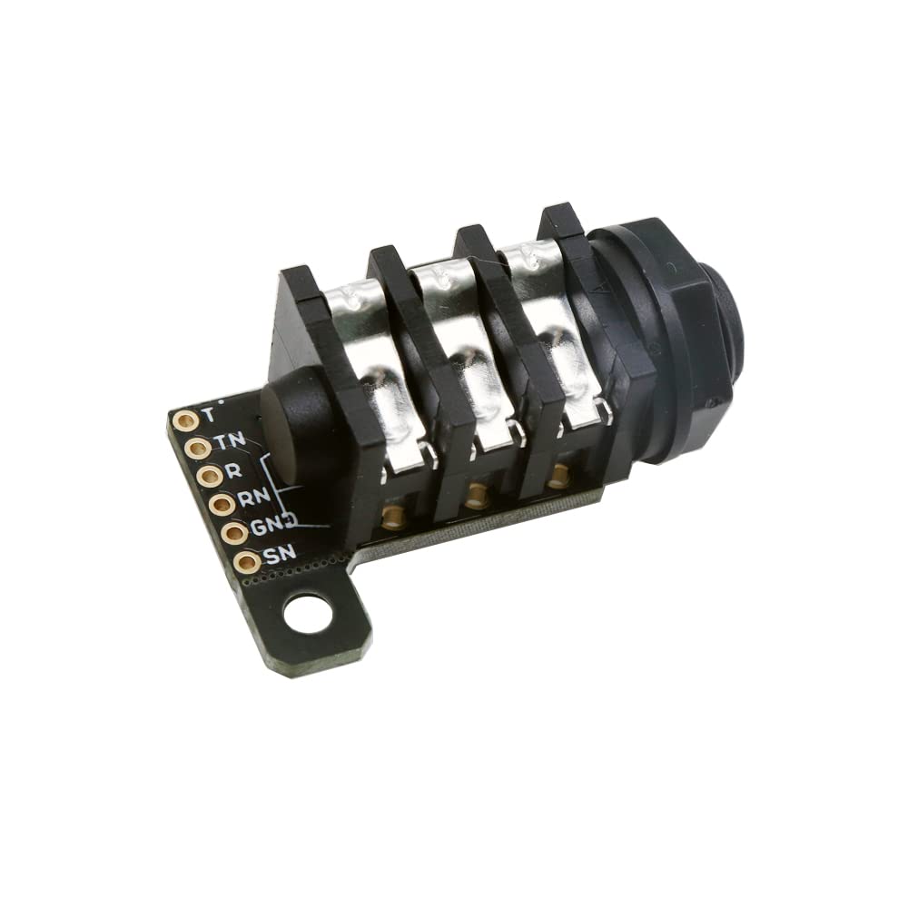 Treedix 4PCS TRS Jack Breakout Board PCB Pannel Mount 6pin 1/4'' 6.35mm Female Socket Stereo Headphone Jack