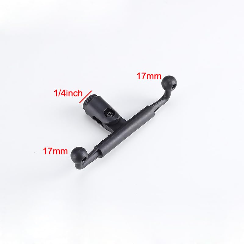 ThtRht 2 Pack Dual Phone Holder Tripod Mount Adapter 17mm Ball Mount Splitter with 1/4"-20 Thread Stand for Camera Tripod Phone Holder Light Stand