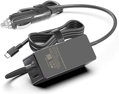 100W USB C Laptop Car Charger for Dell Latitude/Dell XPS, Lenovo Thinkpad/Yoga/IdeaPad, MacBook Pro/Air, HP Spectre/Elitebook, LG Gram, Samsung Acer