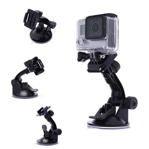 Smatree Suction Cup Mount Compatible for G*pro Action Camera 12/11/10/9/8/7/6/5/4/3+/3/Session/DJI OSMO Action 4/3 Camera