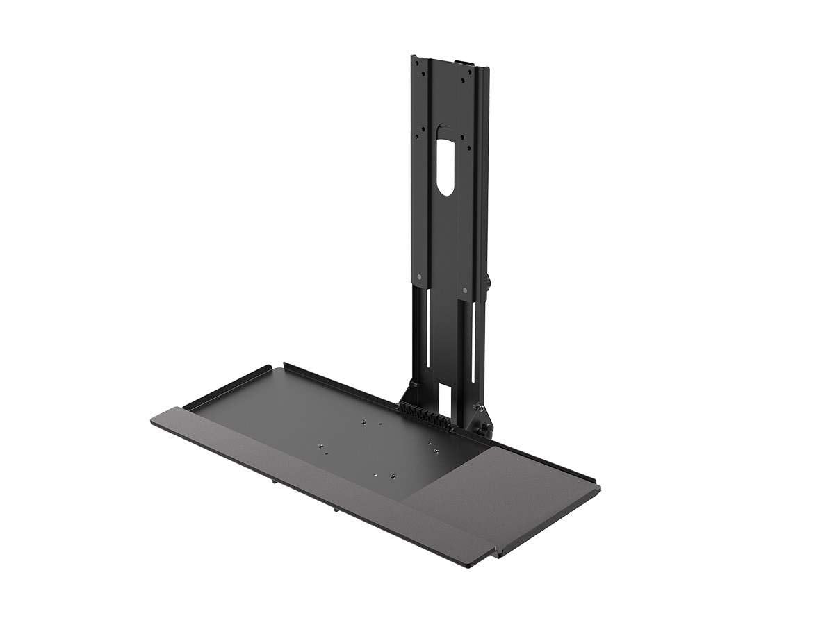 Monoprice Workstation Wall Mount for Keyboard and Monitor - Supports VESA 75x75 and 100x100 Monitors That Weigh Up to 55 Lbs, Keyboard Tray Supports
