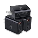 Dual USB Wall Charger, Costyle 3 Pack 30W 2 Ports Adaptive Fast Charging Block Quick Fast Charger 3.0 & 5V 2.4A Wall Plug Compatible iPhone 13 12 11