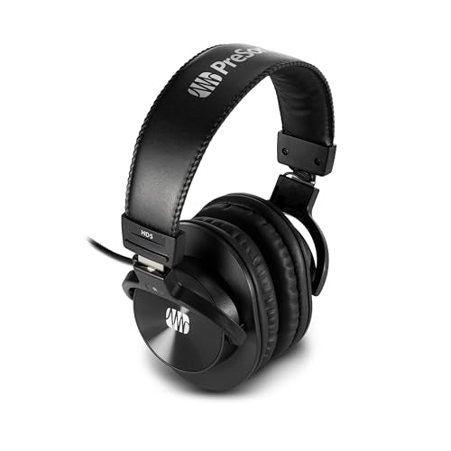 PreSonus HD5 Professional Monitoring Headphones -Wired, Closed-Back, Over-Ear Studio Recording Headphones for Professional Mixing and Monitoring