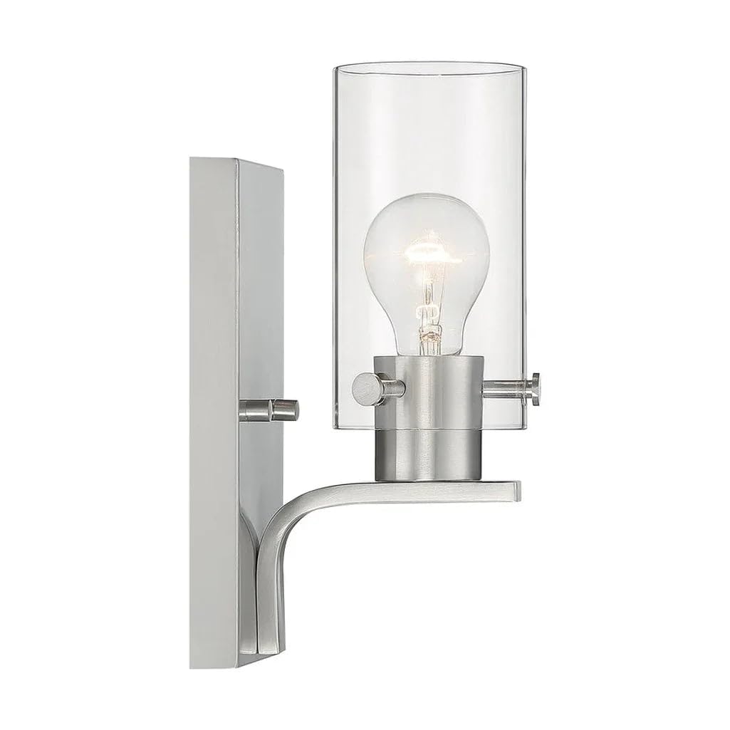 Nuvo 60/7271 Sommerset 1-Light Vanity Fixture with Clear Glass - Matte Black Finish