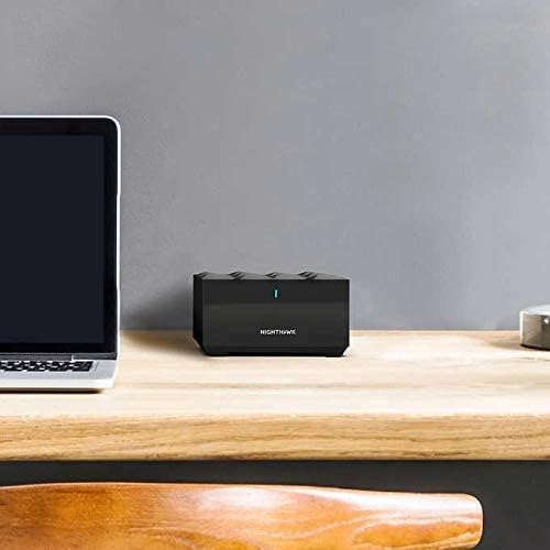 NETGEAR Nighthawk MK63S AX1800 Whole Home Mesh Wi-Fi 6 System with 1.8GBPS Speed, OFDMA Technology, and WPS Security Protocol (Black, 3-Pack, Renewed)