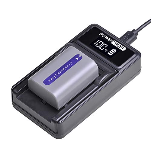 PowerTrust 1-Pack NP-FP50 NPFP50 Battery + LED USB Charger for Sony NP-FP30 DCR-DVD103, DCR-DVD105, DCR-DVD203, DCR-DVD205, DCR-DVD305, DCR-DVD92