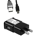 KHOI1971 Wall Charger Ac Power Adapter Cord + USB Cable Compatible with Fuji Finepix T350 T400 T410 JX520 JX580 J40 JX500 Camera