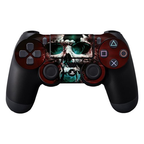 MightySkins Skin for Sony PS4 Controller - Wicked Skull | Protective, Durable, and Unique Vinyl Decal wrap Cover | Easy to Apply, Remove, and Change
