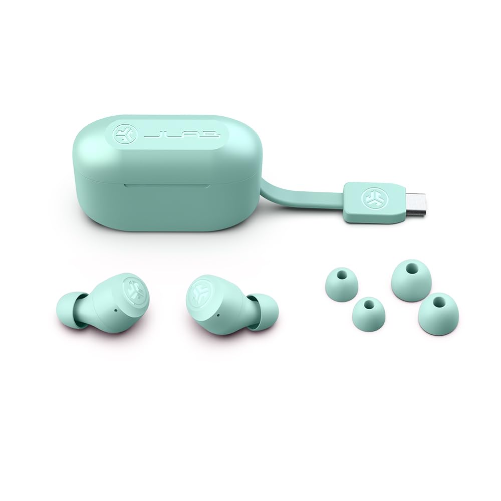 JLab Go Air Pop True Wireless Earbuds, in Ear Headphones, Bluetooth Earphones, Ear Buds with 32H Playtime, Bluetooth Earbuds with Microphone, USB