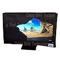Comp Bind Technology Marine Black Cover with Front Transparent for LCD 24'' Monitor, Anti Static and Waterproof Dimensions 23.25''W x 2.25''D x 15''H