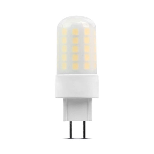 Feit Electric 50-Watt Equivalent, T4 LED Light Bulb, GY6.35 Bi-Pin Base, Dimmable, 3000k Warm White,120V for Chandeliers and Décor Light Fixtures